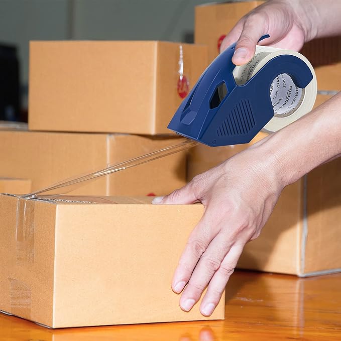 Amazon Basics Heavy Duty Packaging Tape with Dispenser for Shipping, Moving and Storing, 1.88" x 22.2 yds, 6-Pack, 4.33 x 2.64 x 2.36 in