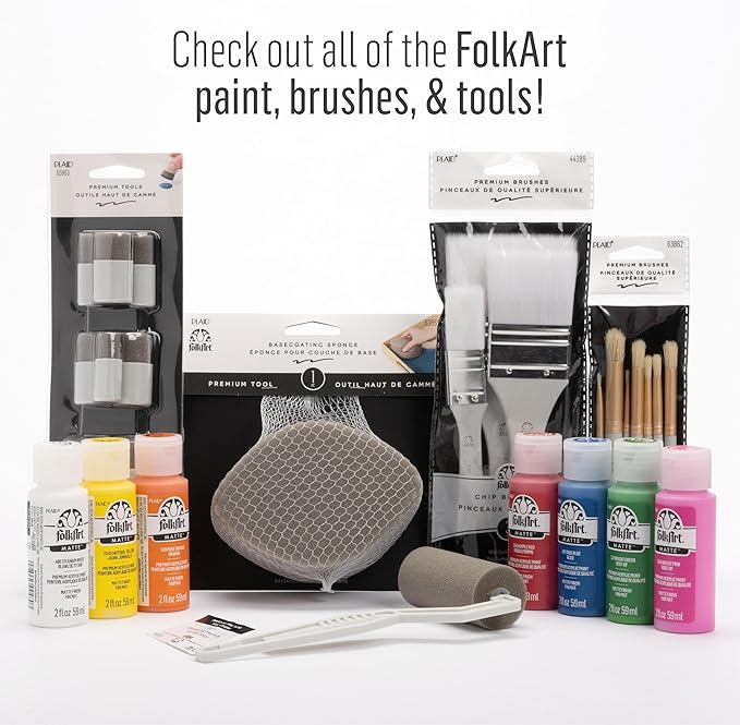 FolkArt Plaid Nylon Brush Set, 50559 Brown (3-Piece)