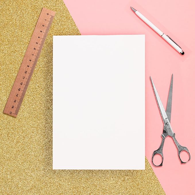 25Sheets White Cardstock Paper, 8.5 x 11 Card stock for Cricut, Thick Construction Paper for Card Making, Scrapbooking, Craft 90 lb / 250 gsm