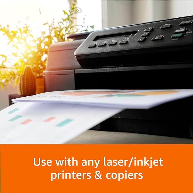 Amazon Basics Multipurpose Copy Printer Paper, 8.5-x-11-inch, 24lb, 1500 Sheets (3 Packs of 500), 97 Bright, White