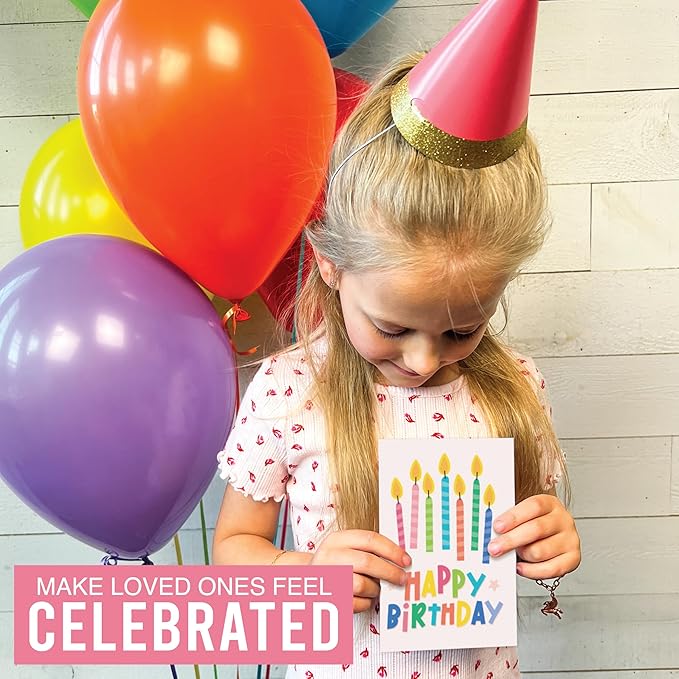 Hadley Designs 54 Happy Birthday Cards Bulk with Envelopes – Assorted Birthday Cards for Kids and Adults, Ideal for Personalization and Bulk Buyers (Colorful Doodle)