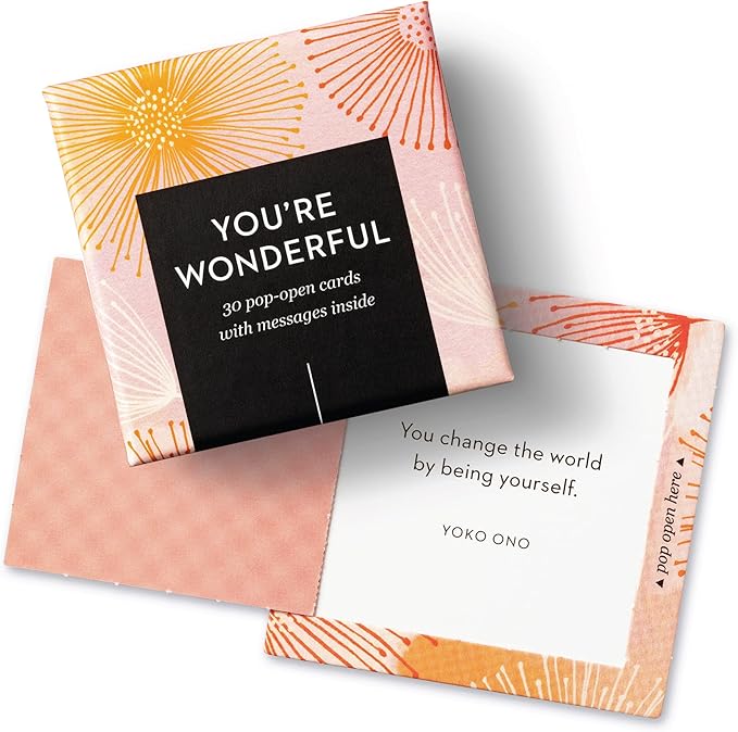 Compendium ThoughtFulls Pop-Open Cards — 2-Pack of Love and You're Wonderful — 60 Pop-Open Cards, Each with a Different Message Inside