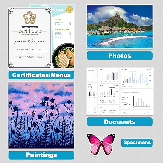 3 mil Thermal Laminating Sheets, Holds 8.5" x 11" Sheets, Thermal Laminating Pouches for Laminator, 9" X 11.5" Letter Size Thermal Laminating Paper, Round Corner 2000 Pack