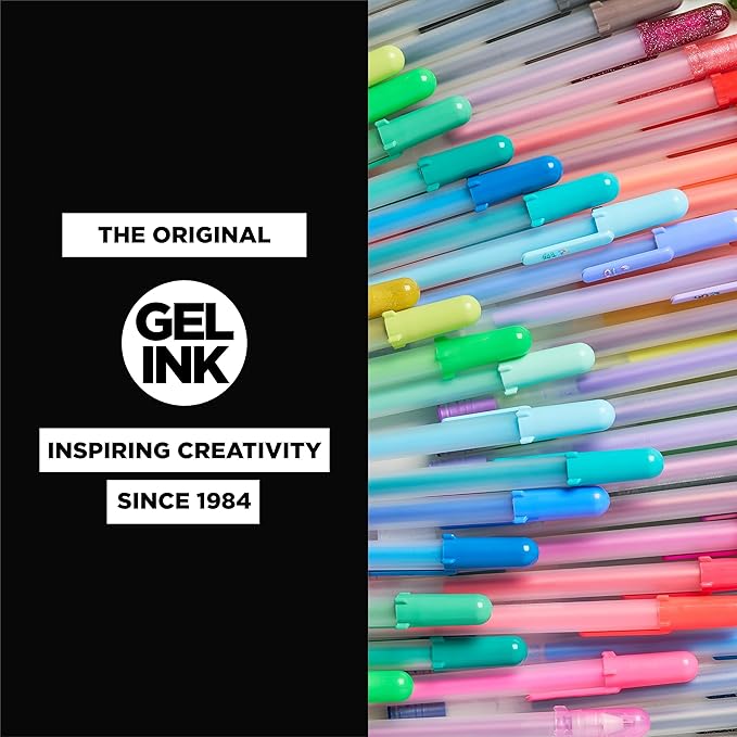 SAKURA Gelly Roll Metallic Gel Pens - Pens for Scrapbook, Journals, or Drawing - Dark Metallic Ink - Medium Line - 5 Pack