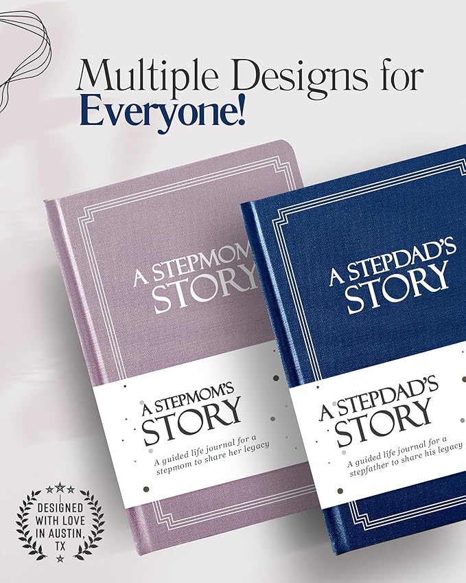 Stepdad's Life Story Journal (Hardcover): A Meaningful Keepsake for Stepdad to Share His Journey & Memories, Book Includes 250+ Prompt Questions, Sentimental Gift for Father's Day, Birthday, Christmas