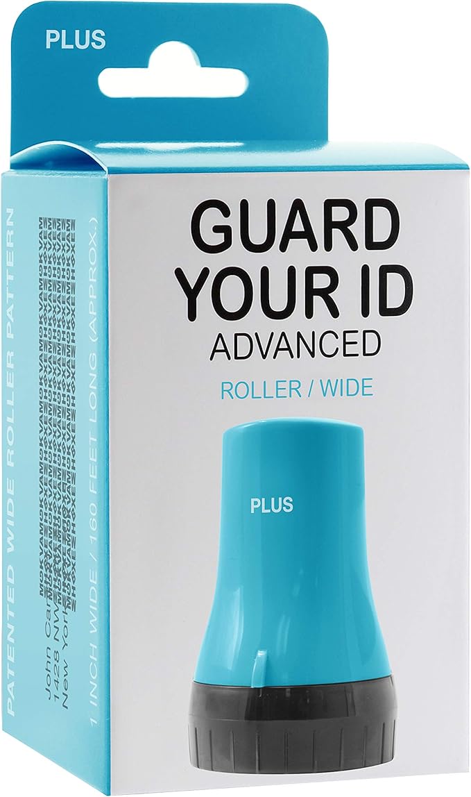 Guard Your ID ADVANCED WIDE Roller Identity Theft Prevention Security Stamp TURQUOISE (70113)