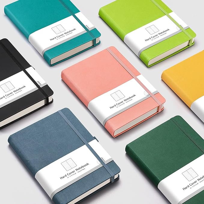 AHGXG Bullet Dotted Journal - 320 Numbered Pages Dot Grid Notebook A5 Thick Journal, 100gsm Thick Dotted Paper, Leather Hardcover,Inner Pocket, 5.75'' × 8.38'' - GrassGreen