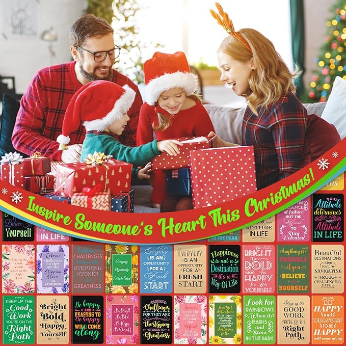 48 Pcs Mini Inspirational Notebooks Bulk with 48 Pcs Colorful Pens, Small Pocket Journal Notepads Set, Motivational Bulk Gifts for Women Men Teacher Student Kids, Fun School Office Supplies,3.5"x5.5"