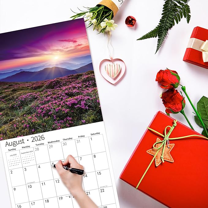 2026 Wall Calendar,Calendar 2026, July 2025 - December 2026, Wall Calendar Brilliant Seasons, 12" x 24" Opened,Full Page Months Thick & Sturdy Paper for Gift Perfect Calendar Organizing & Planning