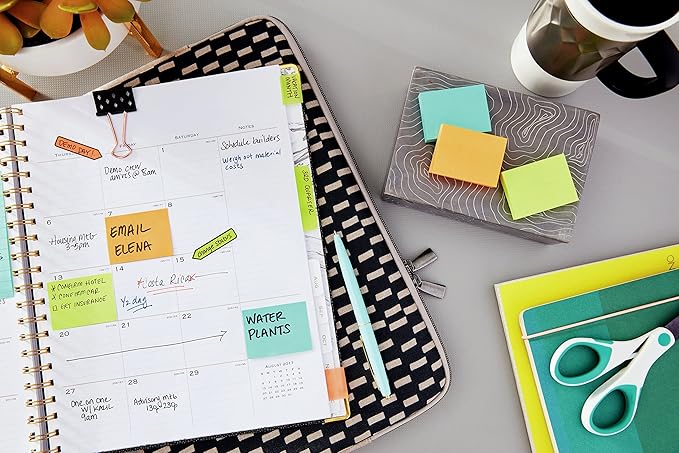 Post-it Mini Notes, 1 3/8 in. x 1 7/8 in., 12 Sticky Notes Pads, 100 Sheets per Pad, Poptimistic Collection, School Supplies and Office Products, The Original Post-it Note