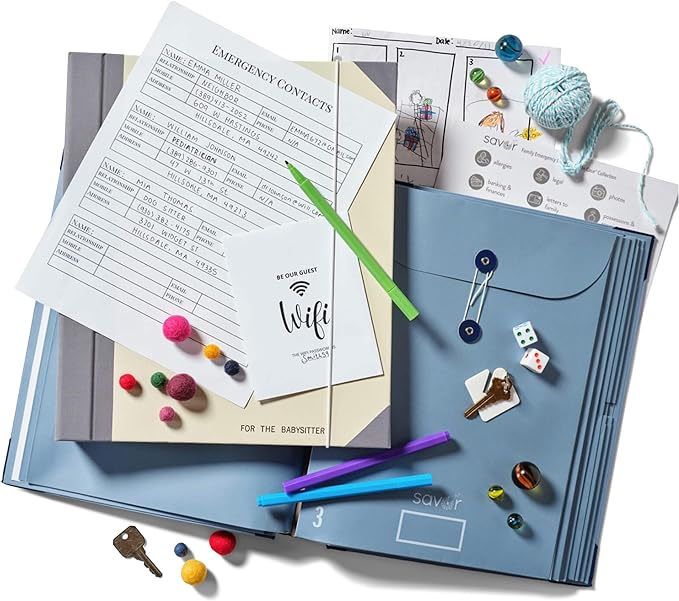 Savor | 2025 Edition The Folio™ Document Organizer | Custom Dyed Cloth-Bound Expanding File for Important Papers, Passports, Birth Certificates & More | Ideal for Home Organization & Graduation Gift