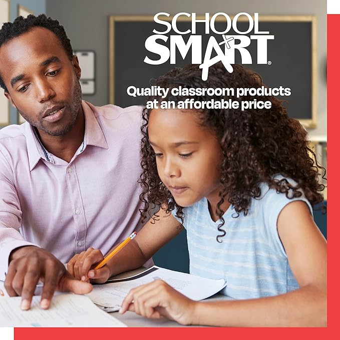 School Smart Railroad Board, 22 x 28 Inches, 4-Ply, White, Pack of 100