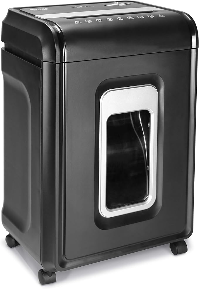 Aurora AU2260XA Heavy Duty Anti-Jam 22-Sheet Crosscut Shredder/60 Min Run Time/ 7-Gallon Pullout Basket and Casters