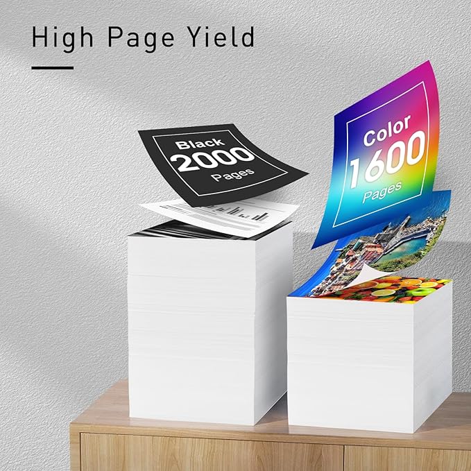 962XL Ink Cartridges Combo Pack Compatible for 962 Ink Cartridges Works with Officejet Pro 9015/9015e 9025/9025e 9020/9020e 9018/9018e 9010/9010e with OfficeJet 9012/9012e (BK C M Y)