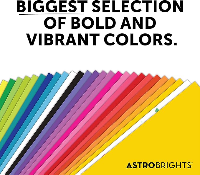 Astrobrights® Colored Card Stock, Bright Color Cover Paper, 8 1/2" x 11", FSC® Certified, 65 Lb, Pulsar Pink™, Pack of 500 Sheets