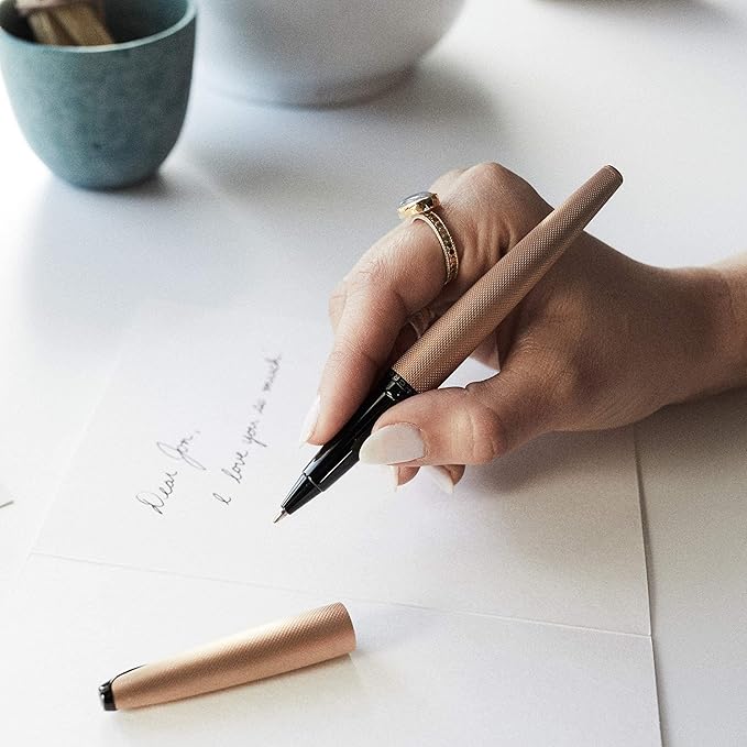 Cross ATX Refillable Fountain Presented in a Luxury Gift Box - Medium Point, Black Ink, Translucent Blue