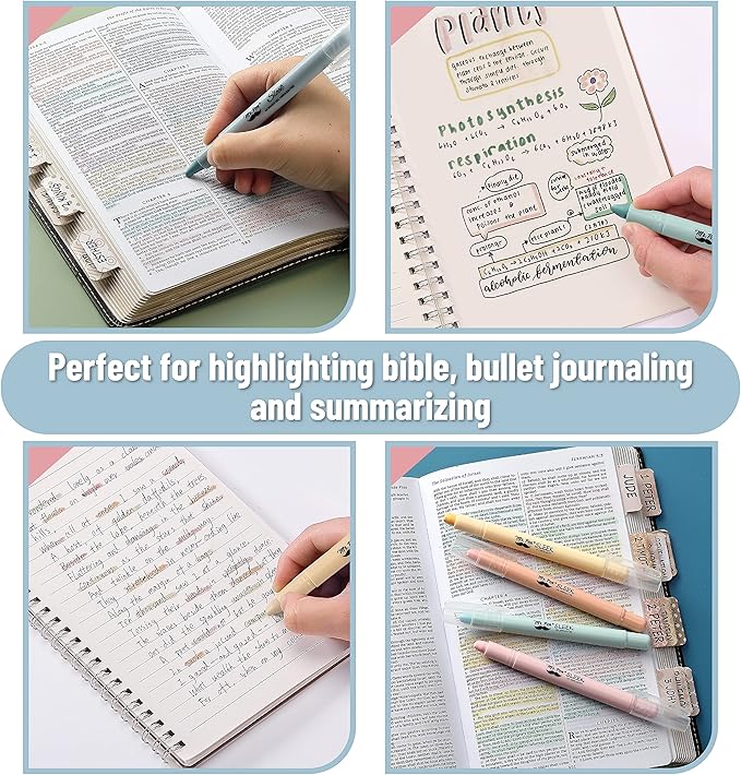 Mr. Pen- Gel Highlighters, 8 Pack, Morandi Colors, No Bleed Bible Markers