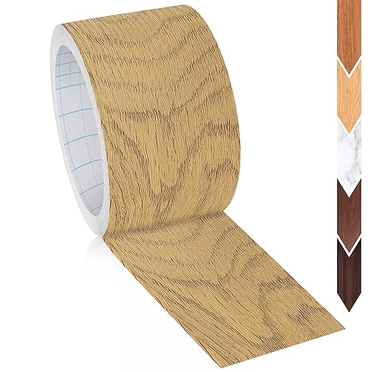 GSCIT Club Wood Grain Repair Tape, 2.3 inch X 15ft Self Adhesive Oak Grain Repair Patch for Tables, Chairs, Baseboards, Doors, Windows, Floors, Handicraft DIY.