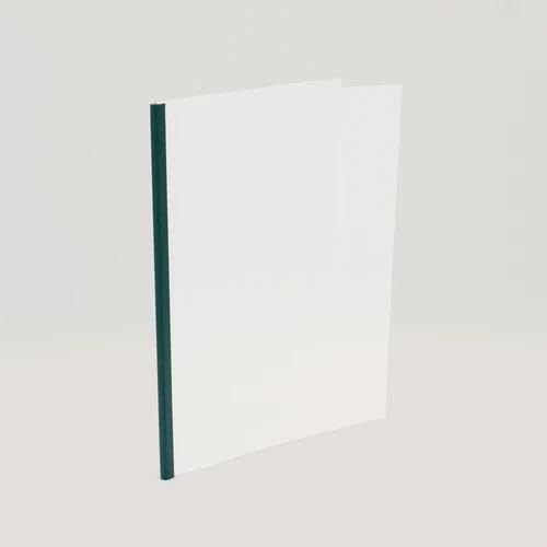 Thermal Binding Clear Covers with Steel Spine –for Thermal Binding Machines – Formerly Unibind – Used in Real Estate, Education and Various Businesses (Aluminum, 20 Sheets Max - 110/boxes)