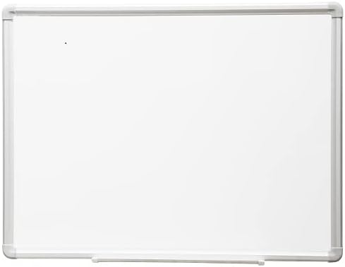 DEVELOP Magnetic White Board Dry Erase, 32 x 44 Inch, Dry Erase Board Aluminum Frame for Wall, Hanging Whiteboard with Detachable Marker Tray for Planning, Kitchen, Memo, School, Home, Office