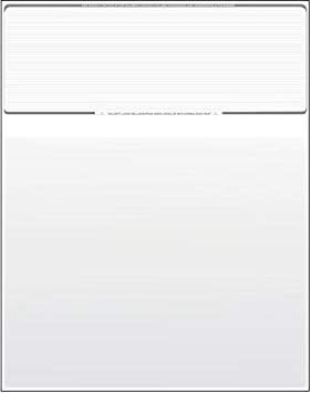 Compuchecks Check on Top Blank Check Paper - 500 Pack, Quick-Books & Laser Printer Compatible - Security Business Checks with Voucher - 8.5" x 11" Platinum Pinstripe