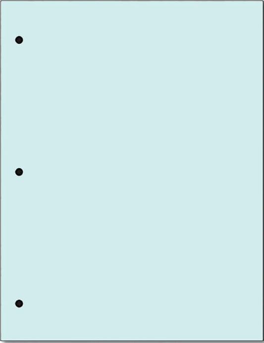 Copy And Printing Color Paper, 20 Lb. 3 Hole Punch 500 Sheets Per Ream. (Blue)