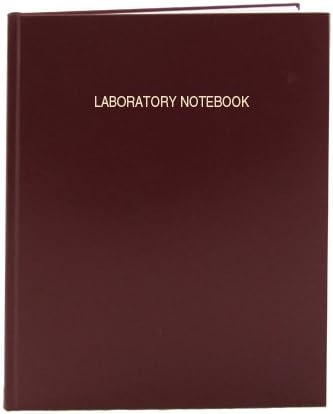 BookFactory Extra Large Lab Notebook - 168 Pages (.25" Grid), 8 7/8" x 13 1/2" (Oversized), Burgundy Imitation Leather Cover, Section Sewn Hardbound Laboratory Notebook (LIRPE-168-OGR-A-LMT1)
