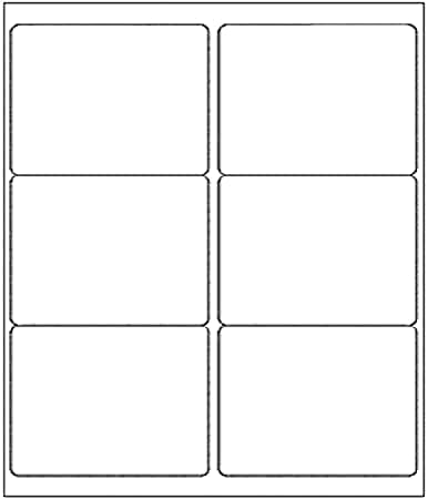 Coopaty 200 Sheets FBA Adderss Labels, 6 per Sheet 3-1/3" x 4" Label Stickers for Laser & Inkjet Printers, 6 Up Shipping Labels, 1200 Printable White Sticker Paper