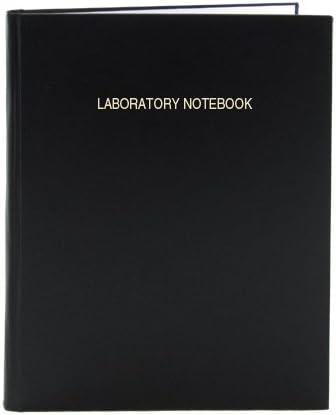 BookFactory Lab Notebook - 312 Pages (.25" Grid Format), 8" x 10", Black Cover, Section Sewn Hardbound Laboratory Notebook (LIRPE-312-SGR-A-LKT1)