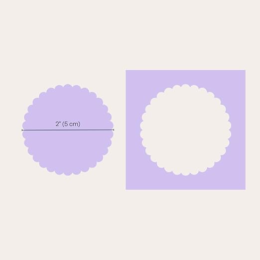 Craftelier - 2 Inch Circle Scallop Punch with Lever Press | Shape Hole Puncher for Paper Crafts | Scalloped Hole Punch for Scrapbooking, DIY Cards & Journals | Mini Hole Punch for Paper & Cardstock.