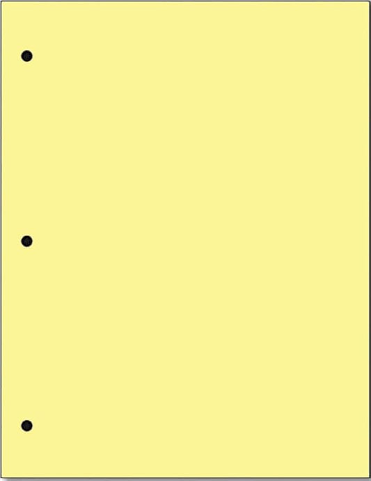 Copy And Printing Color Paper, 20 Lb. 3 Hole Punch 500 Sheets Per Ream. (Canary)