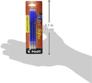 Pilot Gel Ink Refills for FriXion Erasable Gel Ink Pen, Fine Point, Blue Ink, 3 Packs 9 refills total