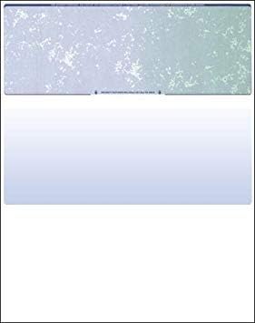 Compuchecks Check on Top Blank Check Paper - 500 Pack, Quick-Books & Laser Printer Compatible - Security Business Checks with Voucher - 8.5" x 11" Blue/Green Prismatic