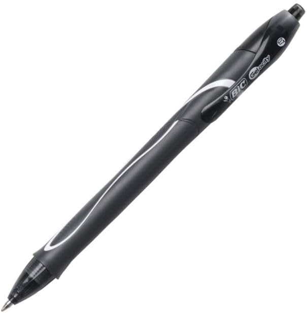 BIC Gel-Ocity Quick Dry Gel Pens, Medium Point Retractable (0.7mm), Black Ink Gel Pen, 3 Count