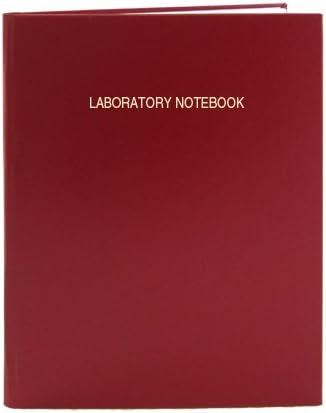 BookFactory Lab Notebook - 240 Pages (.25" Grid Format) 8" x 10" Red Cover Section Sewn Hardbound Laboratory Notebook (LIRPE-240-SGR-A-LRT1)