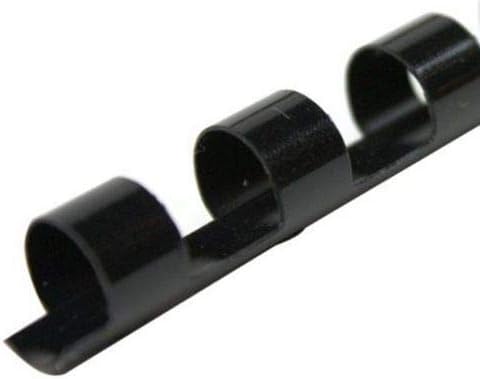 Plastic Comb Binding Spines, 1/4 Inch Diameter, Black, 20 Sheets, 100 Pack 13014