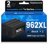 962XL 962 Black Ink Cartridges 2-Pack Compatible Replacement for HP 962XL Ink Work with HP OfficeJet Pro 9014e 9015e 9018e 9020e 9022e 9025e 9028e 9010 9013 9016 9023 9029 Printer