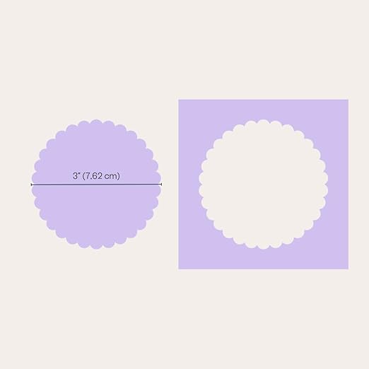 Craftelier - 3 Inch Circle Scallop Punch with Lever Press | Shape Hole Puncher for Paper Crafts | Scalloped Hole Punch for Scrapbooking, DIY Cards & Journals | Mini Hole Punch for Paper & Cardstock.