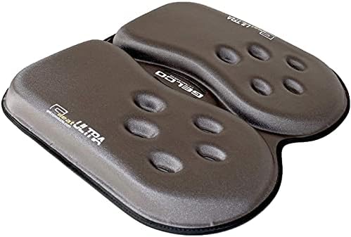GSeat Ultra Orthopedic Gel and Foam Seat Cushion (Gray) – for Coccyx, Back, Tailbone, Prostate, Postnatal, and Sciatica Pain/Discomfort – Office, Car, Chair, Travel