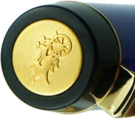 Jinhao 100 Fountain Pen Celluloid Classic Style, #6 Nib Smooth Writing Instrument with Refillable Converter and Pen Case Set