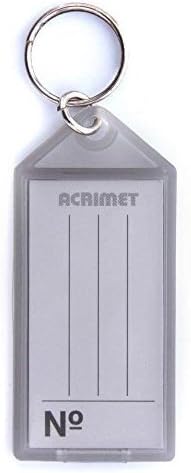 Acrimet Key Cabinet Organizer 64 Positions with Lock (Wall Mount) (64 Smoke Tags Included) (Black Cabinet)