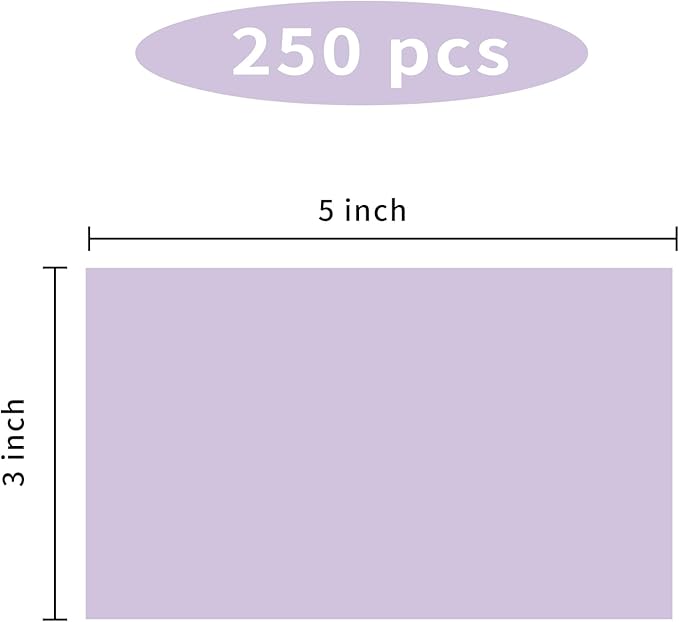 Colored Labels Stickers 3 x 5 Inch, Removable Rectangular Moving Labels, Large Color Coding Labels Moving Stickers- 250 Pack/Purple