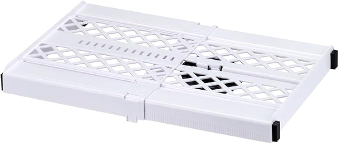 LockerMate Adjust-A-Shelf Locker Shelf, Extends to Fit Your Locker, Easy to Use, Perfect for School, Office, Gym, White