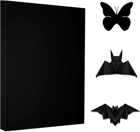 A4 Origami Paper Black 100 Sheets, 8.27×11.7 inch Double Sided Color Easy Fold Big Origami Paper A4 Colored Copy Papers Thin 70gsm for Beginners, DIY handwork Art and Craft Projects (210 x 297 mm)