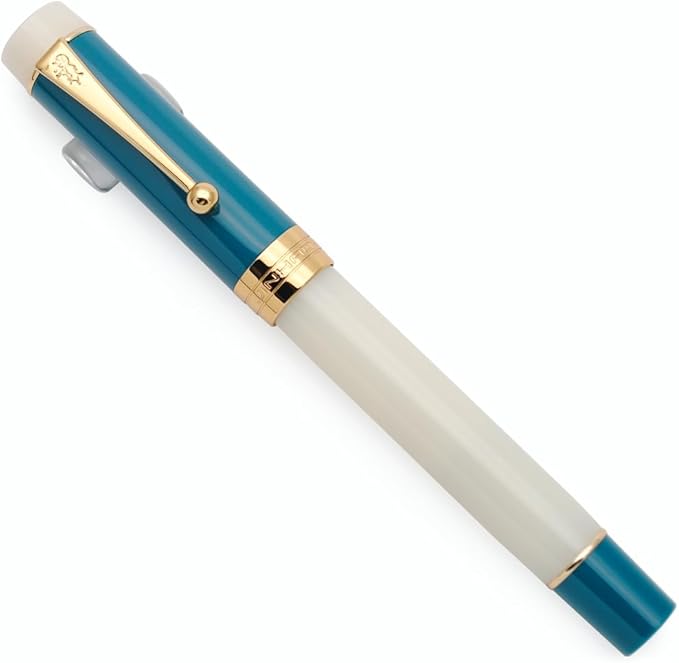 JINHAO 100 Fountain Pen with Ink Converter (Medium Nib 0.7mm, Dark Blue)