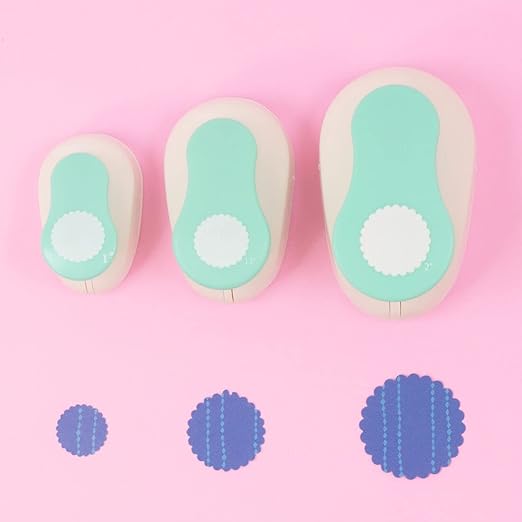 Craftelier - 2 Inch Circle Scallop Punch with Lever Press | Shape Hole Puncher for Paper Crafts | Scalloped Hole Punch for Scrapbooking, DIY Cards & Journals | Mini Hole Punch for Paper & Cardstock.
