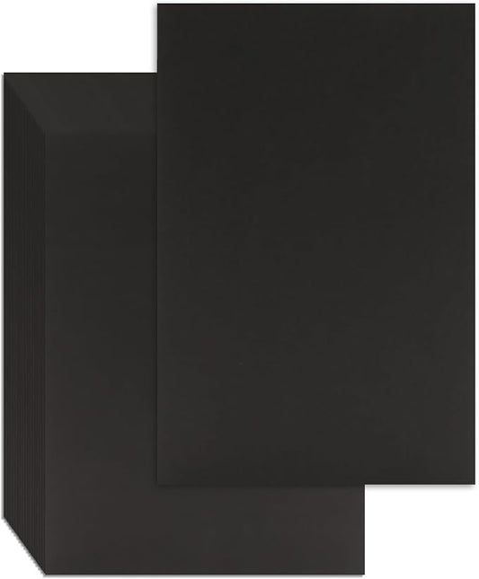 25 Pcs Book Board, Binder Board, Cover Board, Heavy Duty Chipboard for Book Binding, DIY Cardboard (Black, 5 x 7 Inch 80PT)