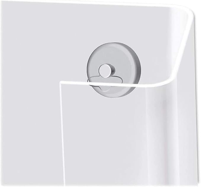 Kantek Mounting Magnets for Glove and Towel Dispensers, White/Silver, 1.5" Diameter, 4/Pack