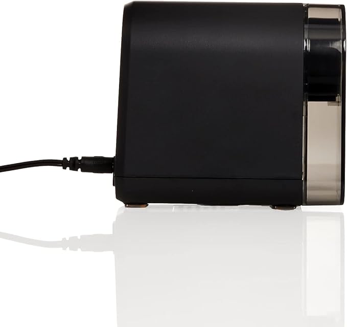 X-ACTO Pencil Sharpener, Mighty Mite Electric Pencil Sharpener with Pencil Saver, SafeStart Motor, Small Pencil Sharpener Perfect for Teacher and Homeschooling Supplies, Black, 1 Count