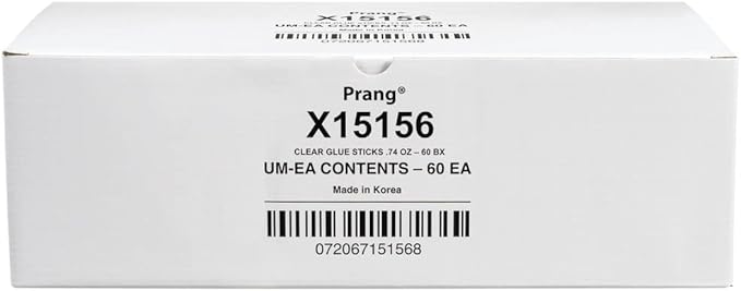 Prang Washable Glue Stick, Clear, 74 Oz., 60 Count